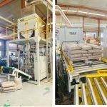 เม็ดไม้ 15KG ชั่งน้ำหนักบรรจุถุง สายการจัดเรียงสินค้าพร้อมจัดส่งแล้ว